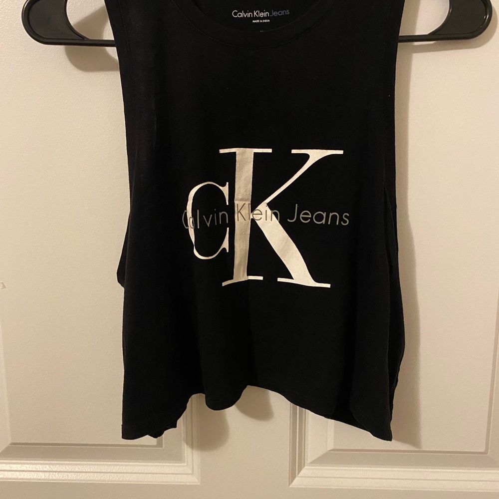 Calvin Klein Jeans Black Cropped Tank